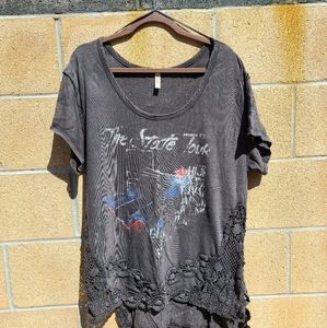 Free People The State Tour Laced Tee